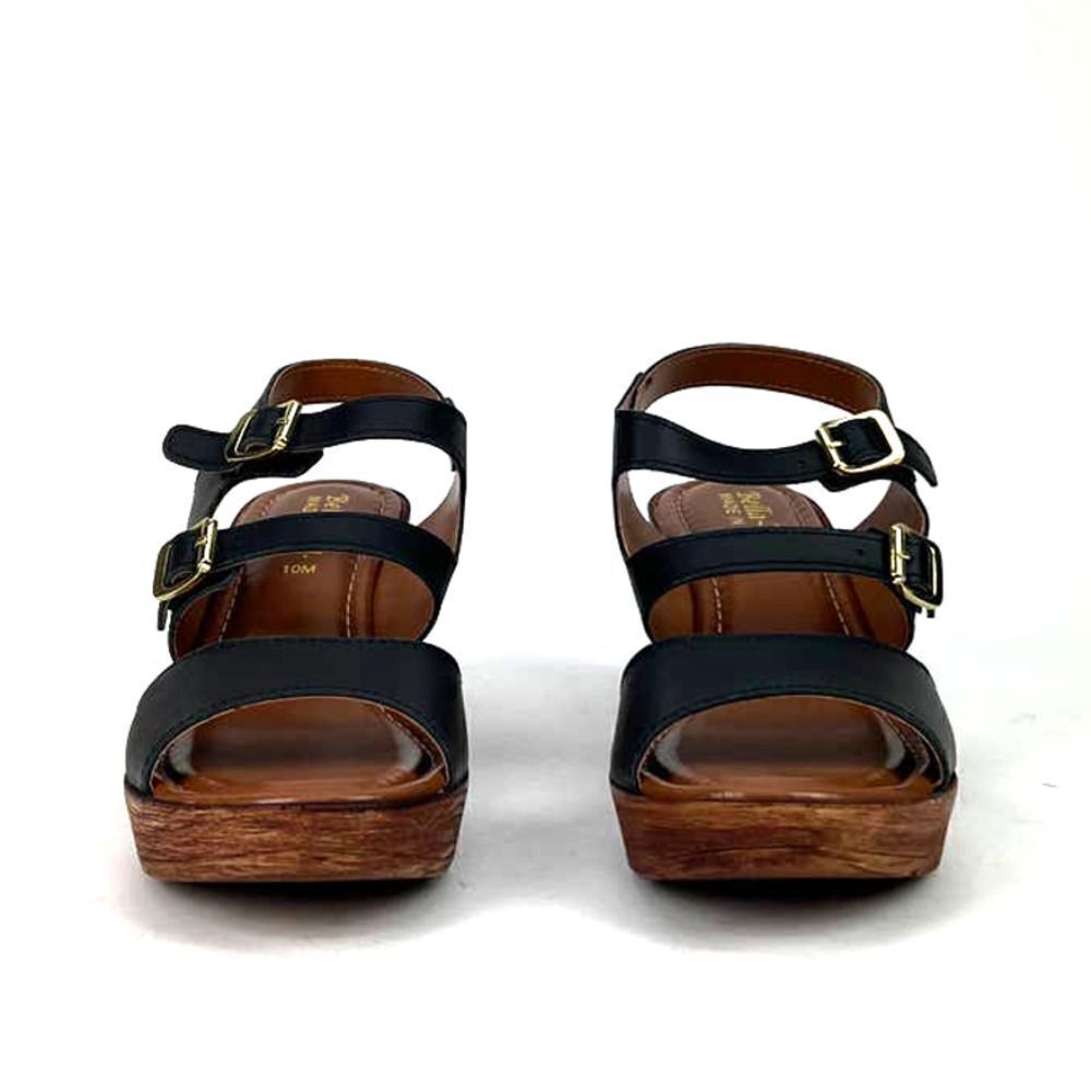 New Bella Vita Women Shoes Leather Sandals Open Toe Black Slingback Shoes US 10 - Picture 5 of 7